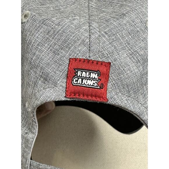 UL Lafayette Louisiana Ragin’ Cajuns Cap Hat Gray NCAA Adjustable College Sports - Picture 4 of 9